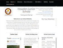 Tablet Screenshot of howdenjuniors.co.uk